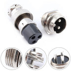 1pc GX16 3-pin Screw-type Aviation Electrical Socket Connector Wire Harness Panel For Data Acquisition Systems Inclinometers