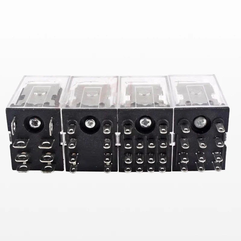2PCS Miniature Coil General Electromagnetic Intermediate Relay Switch HH52P 53P 54P 62P 63P LED 12/24VDC 110/220VAC