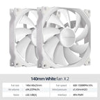 Teucer AF 14025 PC Case Cooling Fan 12V 4Pin PWM MHDB Hydraulic Bearing White 14CM Silent Fan for Computer Radiator Ventilator