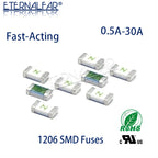 One-Time Positive Disconnect SMD Restore Fuse 1206 3216 10A Fast-Acting Ceramic Surface Mount Fuse 0501010.MR CC12H10A CC12H15A