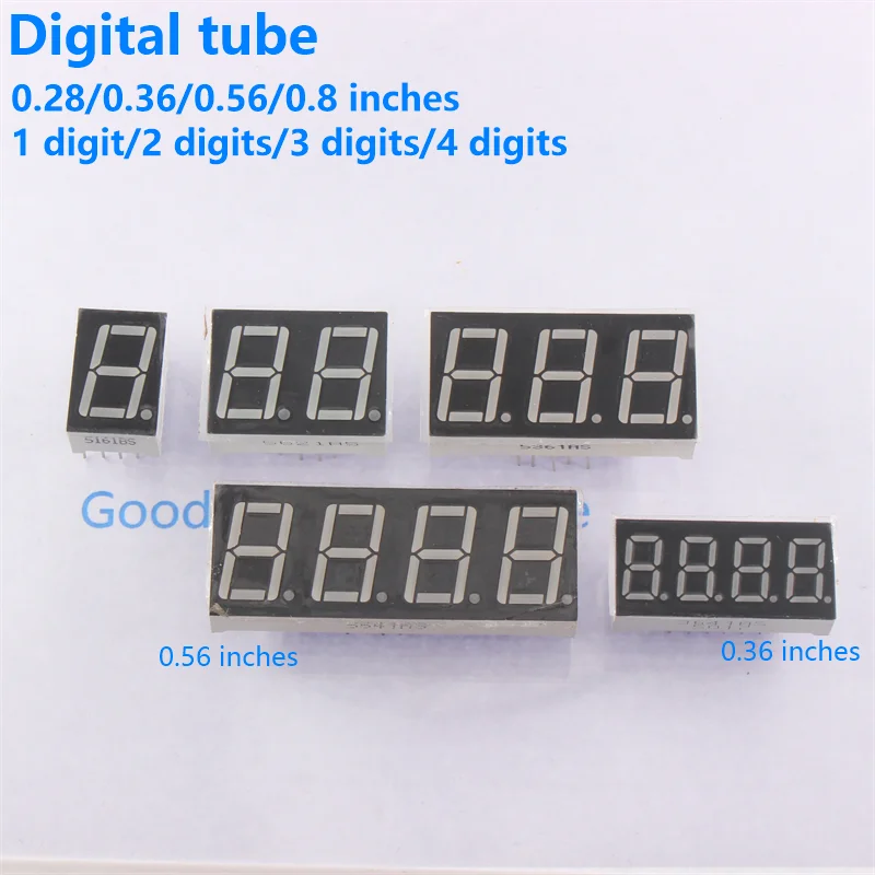 0.56 0.28 0.36 0.4 0.8 inches digital tube LED display 7 segment 1bit 2bit 3bit 4bit tube red universal cathode anode number