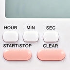 Digital Display Cooking Alarm Clock Kitchen Timer Sleep 24 Hour Clock House Countdown Kids Student Learning Time Manager