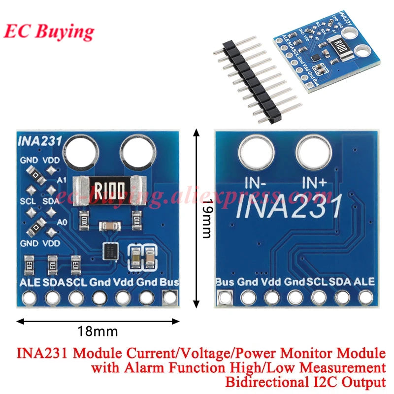 5Pcs/1pc GY-219 INA219 INA169 MAX471 INA226 INA231 INA3221 INA240 MAX4080 Current Sensor Module Power Breakout I2C For Arduino
