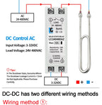 LCTC Solid State Relay DIN Rail Slim SSR 10/15/25/40A 0-10V 0-5V 4-20mA Voltage Regulator Relay With Heat Sink DC-AC DC-DC AC-AC