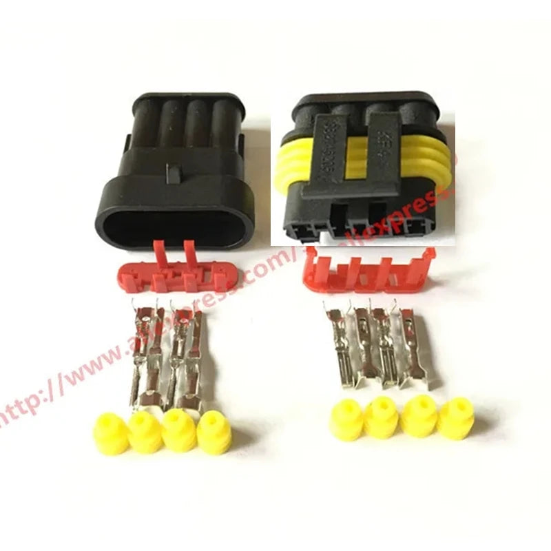 1 Pcs Kit 4 Pin Female And Male Auto Waterproof Electrical Wire Connector Plug For Car 282106-1 282088-1