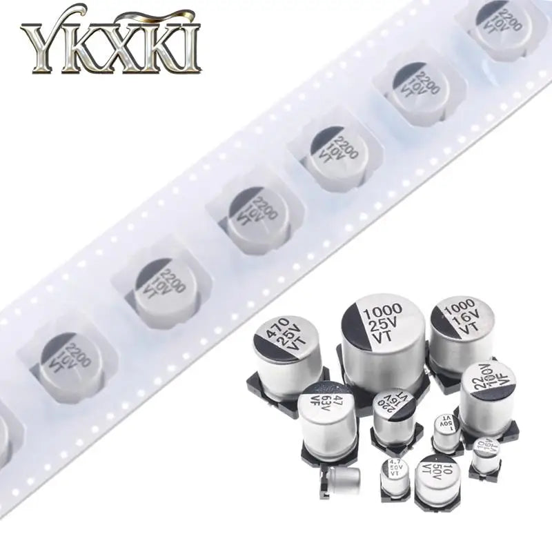 10PCS 6.3V 10V 16V 25V 35V 50V SMD Aluminum Electrolytic Capacitor 2.2UF 4.7UF 10UF 22UF 33UF 47UF 68UF 100UF 220UF 330UF 1000UF