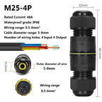 IP68 Waterproof Joint Wire Quick Connection Connector 2 3 4 Pin Solderless LED Lamp Electric Wiring Outdoor Rainproof Terminal