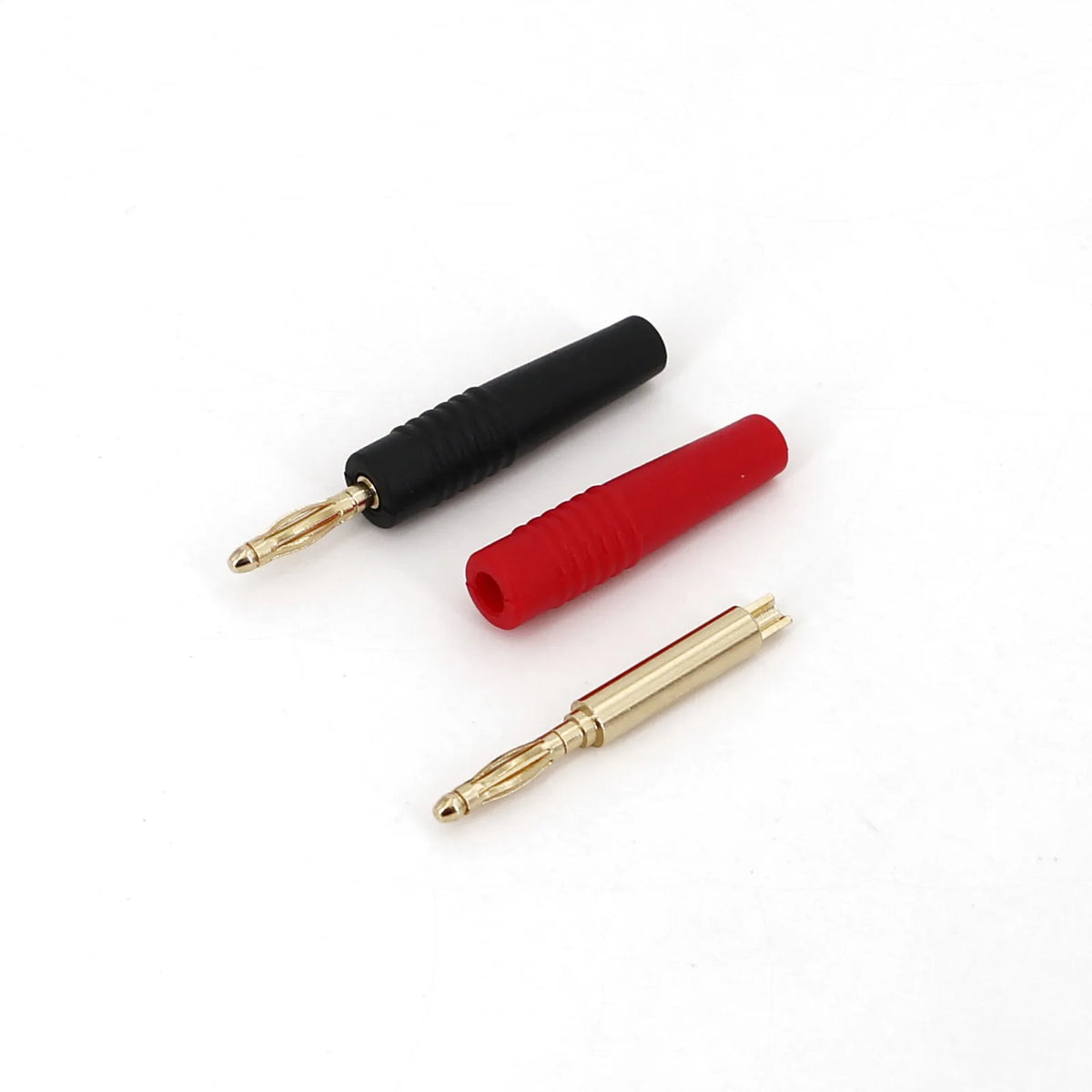 10Pcs Small Size 2mm Brass Gold Plated Male Banana Plug Wire Solder Type Connector