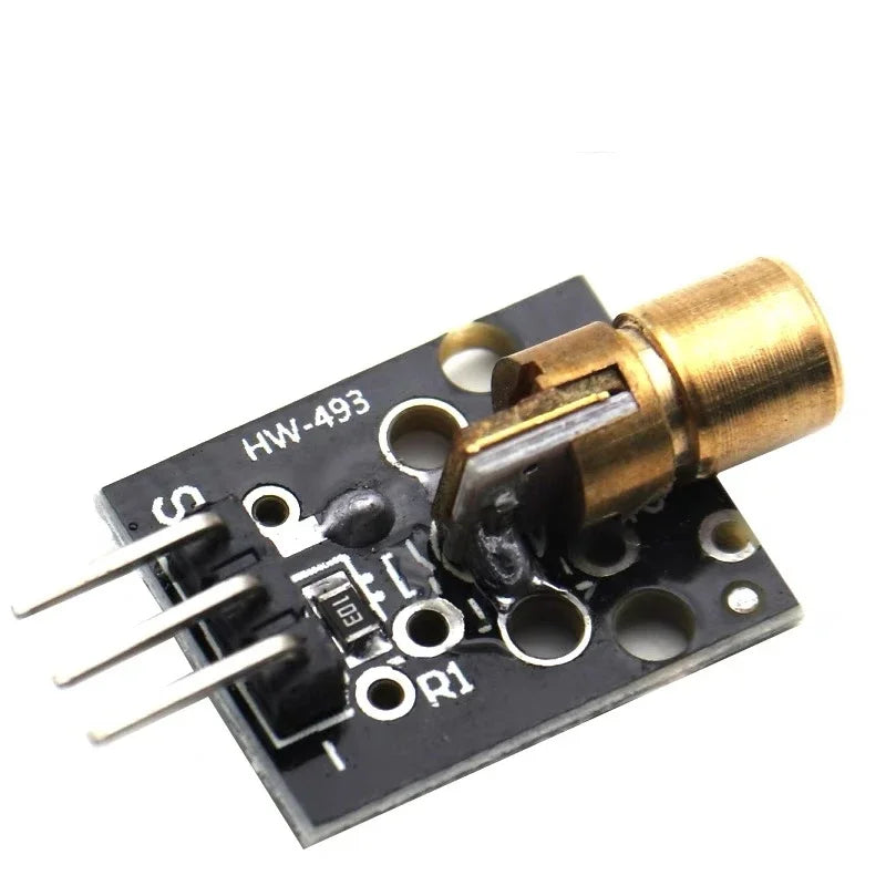 1-10pcs KY-008 650nm Laser sensor Module 6mm 5V 5mW Red Laser Dot Diode Copper Head for Arduino