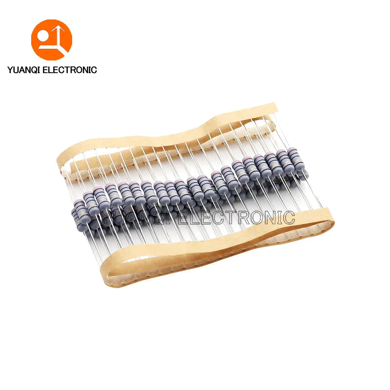 20PCS 1W 5% Wire Wound Resistor Fuse Winding Resistance 0.1 0.22 0.33 0.5 1 2.2 3.3 4.7 5.1 6.8 10 15 22 47 68 100 200 510 ohm