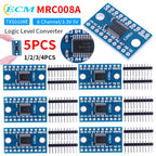 TXS0108E Logic Level Conversion Module 3.3V 5V 8 Channel Logic Level Shifter Bi-Directional Module High Speed for Raspberry Pi