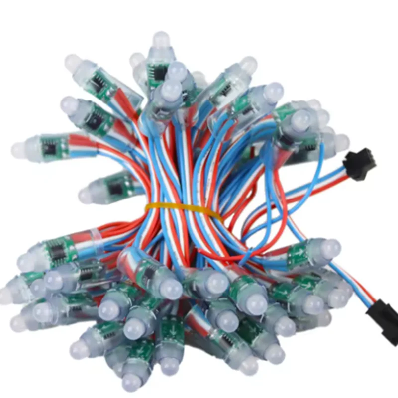 2026 50pcs WS2811 2811 IC RGB Full Color 12mm Pixels Digital Addressable 5V Dream Color LED Pixels Module IP68 Waterproof Light