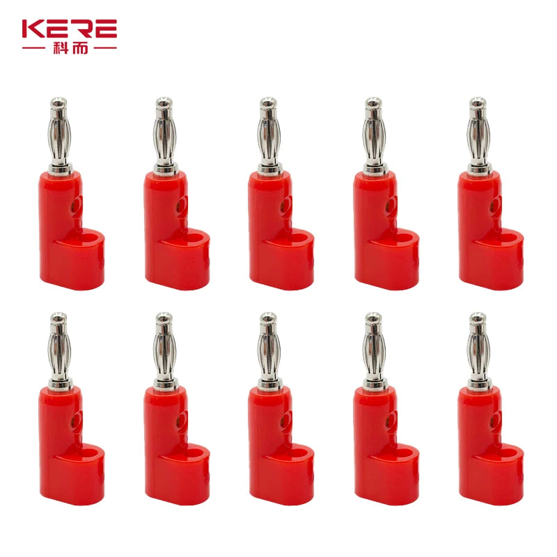 40pcs/4mm Adaptor Electrical Connecting Bending L Shape Banana Jack Plug Socket for Binding Post Test Terminal Connector