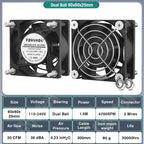 EC Axial Fan 60mm 80mm 90mm 120mm Ball Brushless Fan Cooler AC 110V 120V 220V 230V 240V Computer Case Fan 6025 8025 9225 12038