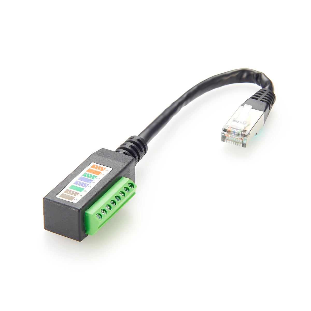 RJ45 8P8C Male to 8Pin Solderless Terminal Block Cable RJ45 to Screw Terminal Block Adapter RJ45 Screw Terminal Breakout Board