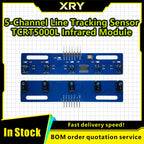 XRY 5-Way Black and White Line Identification Sensor Module Tracking Intelligent Car Infrared Sensor TCRT5000