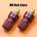1/2pcs Red Black 6mm 8mm Pure Copper Terminal Blocks Power Supply Terminals M6 M8 Welding Machine Inverter Post Connector