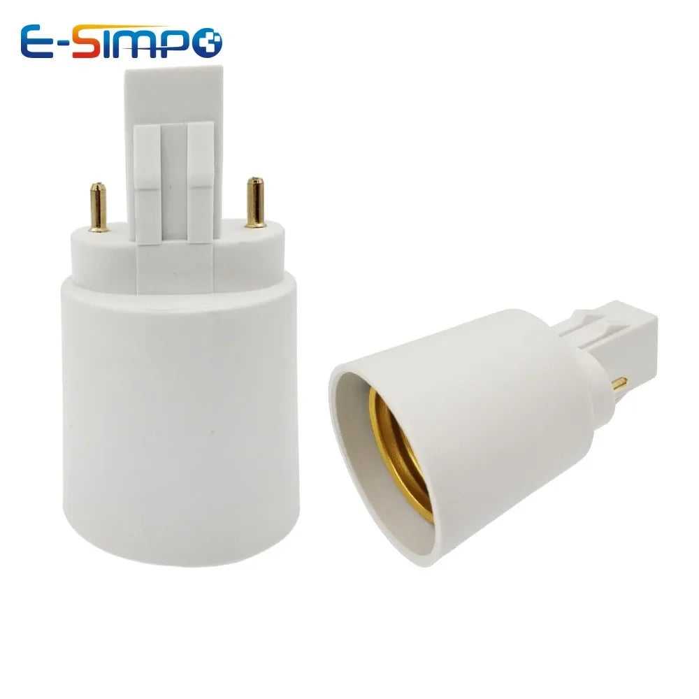2pcs GX23 2P To E26/e27 Light Socket Adapter PL-S CFL GX23-2 To E26 Led Lamp Base Converter Install Screw E26/e27 To Gx23 Holder