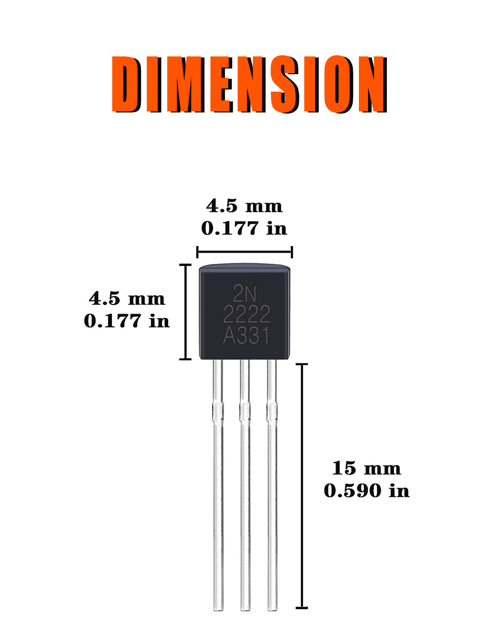 100pcs BJT transistors 20 Values A1015 BC327 BC337 C1815 S8050 S8850 2N2222 2N2907 2N3904 2N3906 C945 S9012 S9013 S9014 S9015