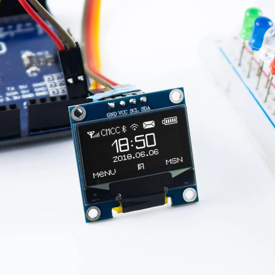 0.96" Inch OLED Display Screen Module I2C IIC 128x64 SS - D - 1306 3.3V-5V Blue/blue Yellow/White for Arduino ESP32 ESP8266