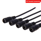 DC Power Pigtails Cable 22AWG Female Male 5.5mm X 2.1mm Connector For 12V Power Supply Adapte CCTV Camera DVR LED Strip
