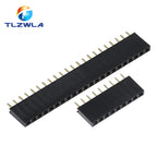 100PCS Single Row Pin Female Header Socket Pitch 2.54mm 1*2p 3p 4p 5p 6p 7p 8p 9p 10p 12p 14p 16p 18p 20p 22p 40p Pin Connector