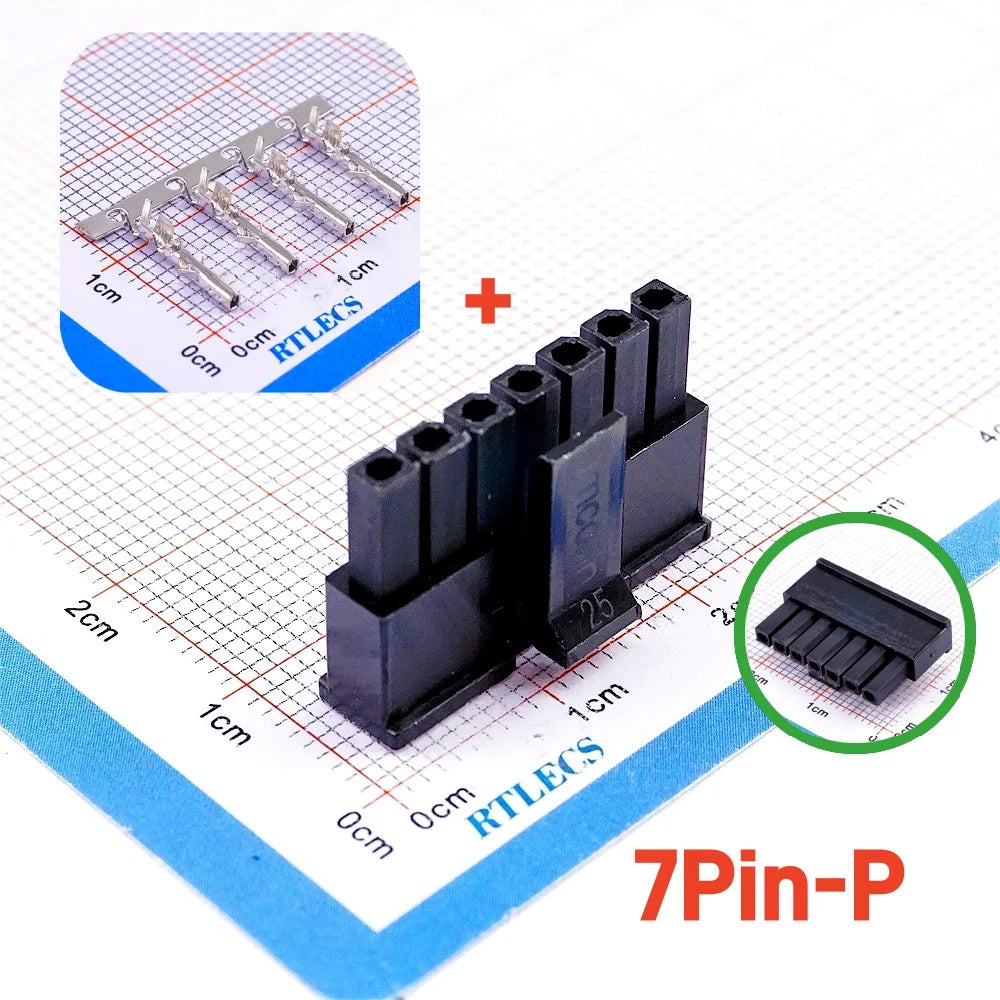 10 100 Sets Micro-Fit 3.0 MM Connector Single Row Male Housing Plug 1x2  2 Pin 3 4 5 6 7 8 9 10 Pin /Matching Female Terminal