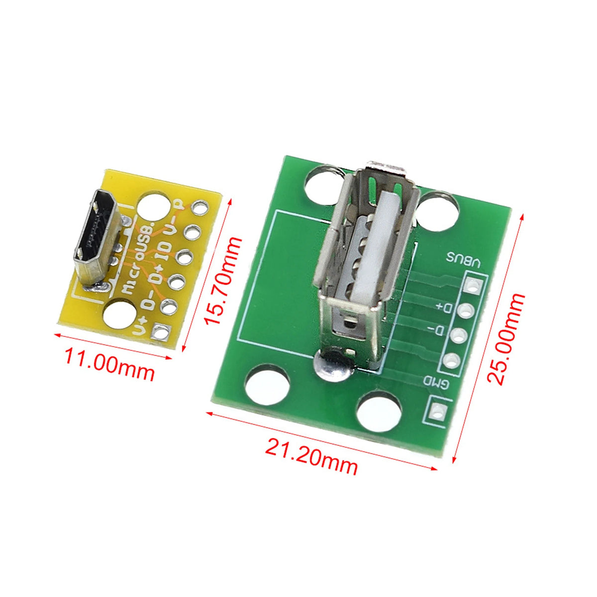 10pcs Vertical Micro Usb Female Sockets Test 2.0 Female Head a Connector Pcb Board Adapter For Data Cable Adapters
