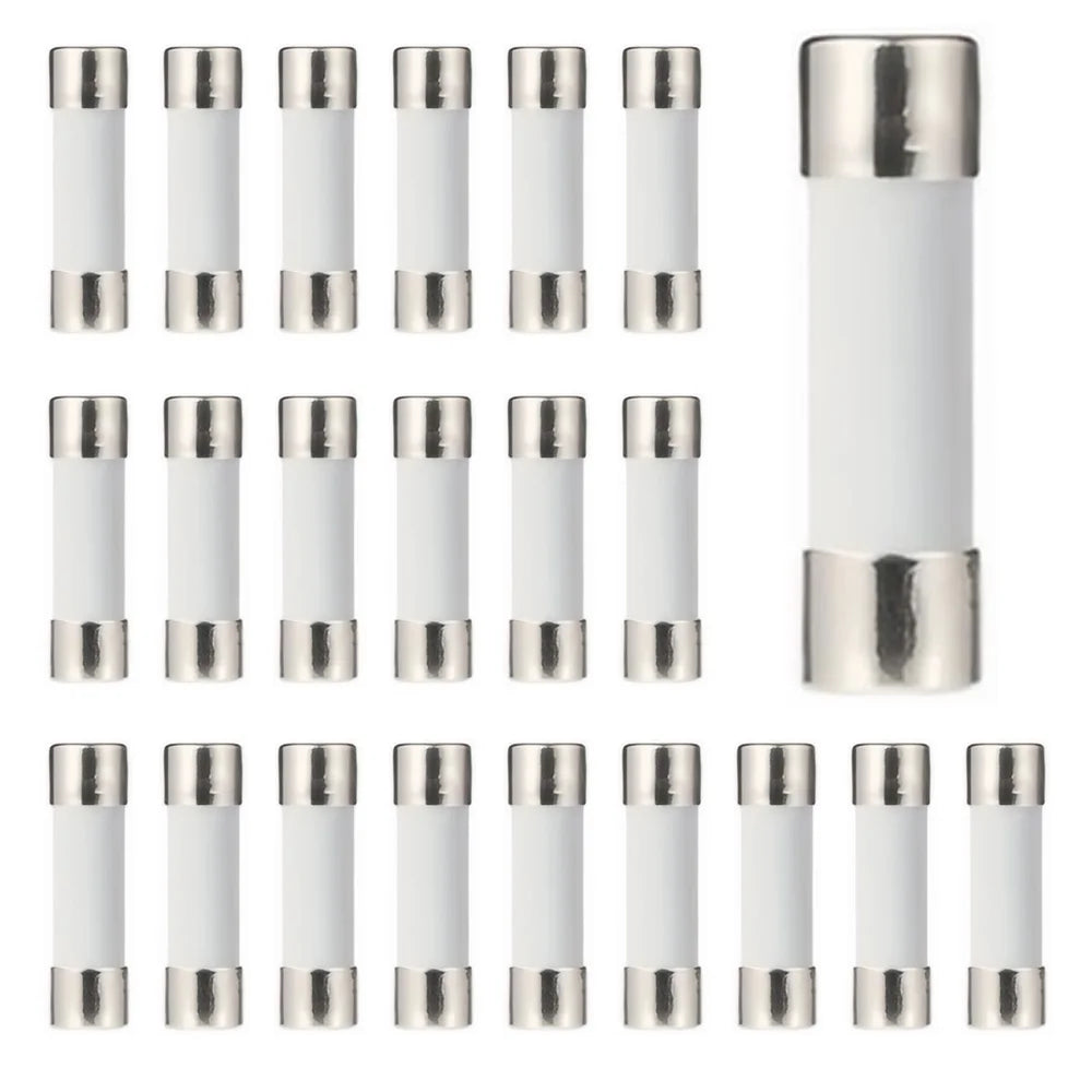 20/100pcs Ceramic Tube Fuses 5*20mm 6*30mm Fast-Blow Slow-Blow  250V 0.5A 1A 2A 3A 5A 10A 20A 30A AMP for Circuit Protection