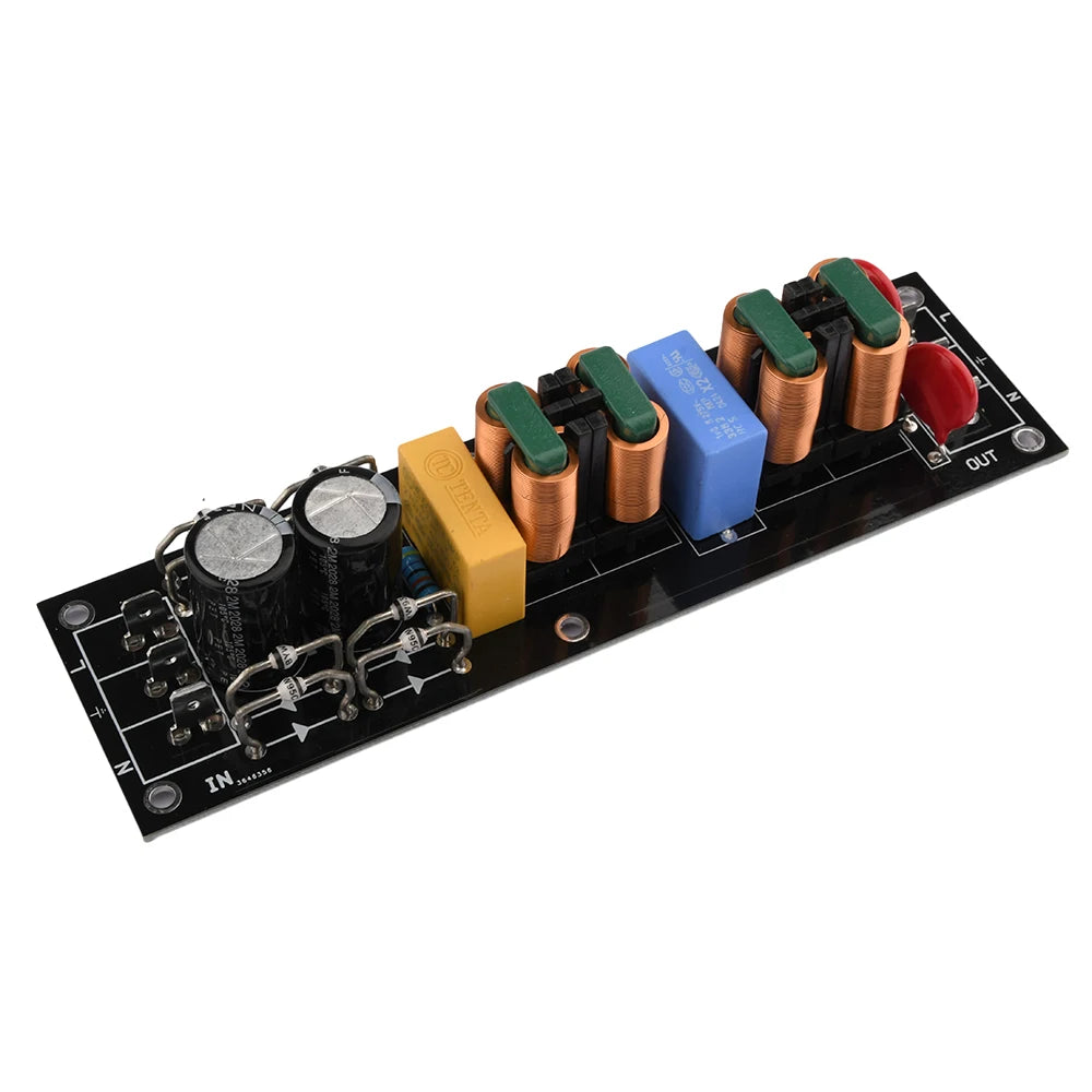 AC110/220V 15A EMI High Frequency Filter for Audio Speakers Amplifiers Preamplifier Noise Reduction Power Filter Module