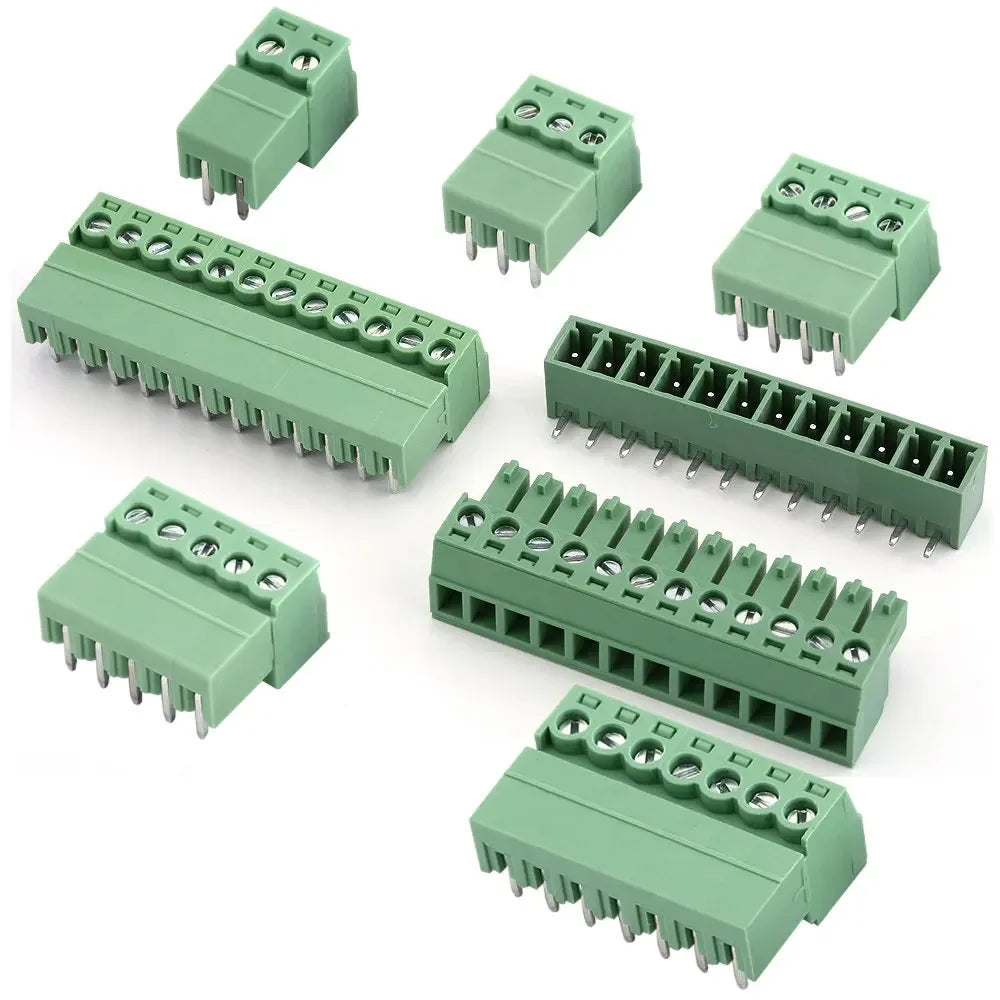 PCB Screw Terminal Block Connector 2.54mm 3.5mm 3.81mm 5.08mm 2-16Pin Male Female Socket Pin Header Wire 15EDG KF2EDG