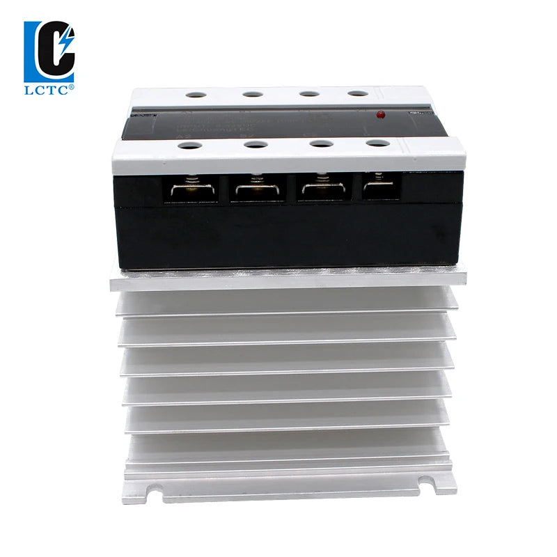 LCTC Three-phase Solid State Relay DC to AC AC to AC With Radiator 10A 25A On-off SSR 3-32VDC 24-480VAC