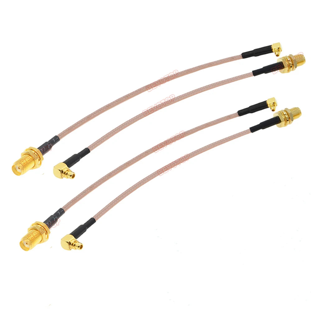10PCS/LOT SMA to MMCX Cable RP-SMA / SMA Female Waterproof O-Ring  to MMCX Male Straight/180° RG178 Pigtail RF Coaxial Jumper