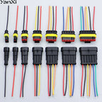 YanXi AMP 1/2/3/4/5/6 Pin Way Waterproof Electrical Auto Connector Male Female Plug with Wire Cable Harness For Car Motorcycle