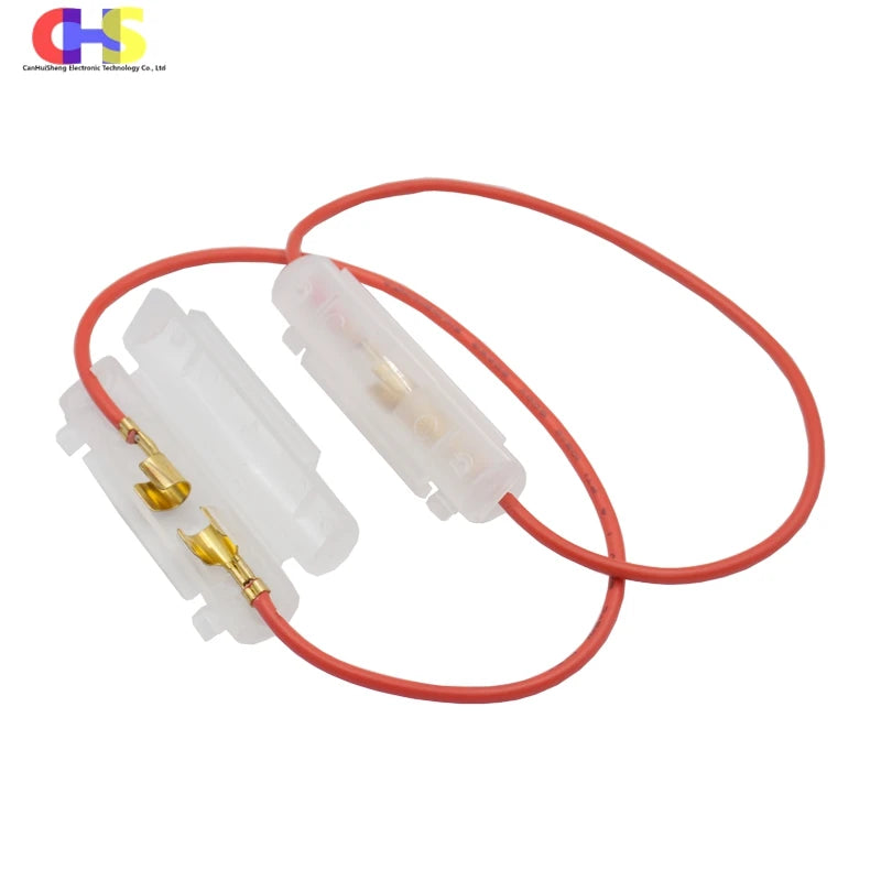2-5pcs 6*30mm Glass Fuse Holder 6x30mm Fuse Socket Black/White Flip shell Type Peanut Hull Fuse Box with 20AWG Wire Cable 1A-10A