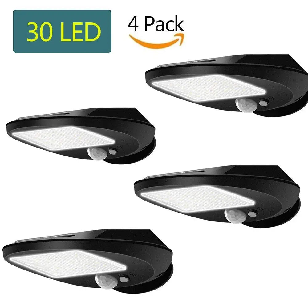 Sensor Solar Lights Outdoor 30 LED Solar Powered Security Light with Motion Sensor, 120 Degree Wide Angle Sensor, Garden Wall