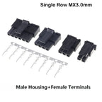 10Set Single Row Micro-Fit MX3.0mm 1x2/3/4/5/6/7/8P Male Female Aerial Mating Connector 43025 Plug+43020 Female Housing+Terminal