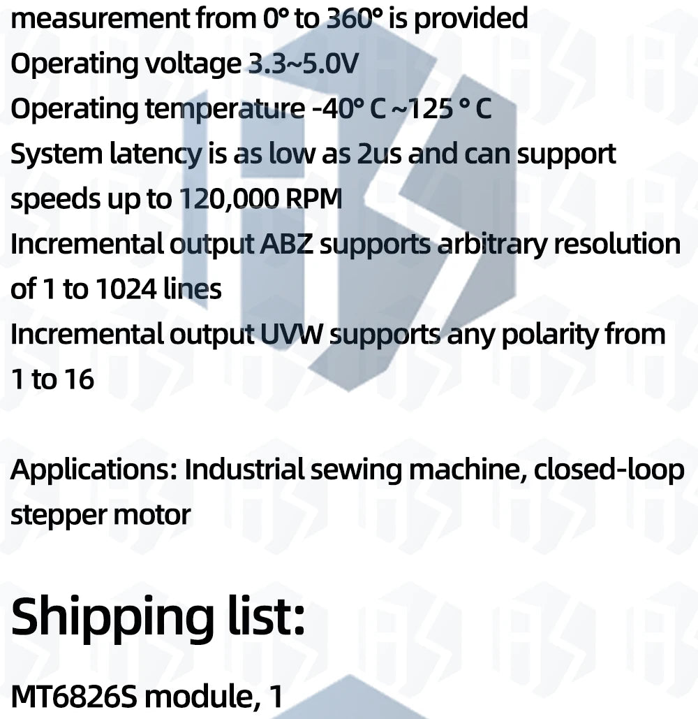 MT6826S High Precision High Speed Magnetic Encoder Magnetic Induction Angle Measurement Sensor Module for arduino