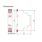 GRM8-01 Impulse Relay 35mm DIN Rail Mount AC/DC12-240V Electronic Impulse Relay 90*18*64mm Impulse Latching Relay