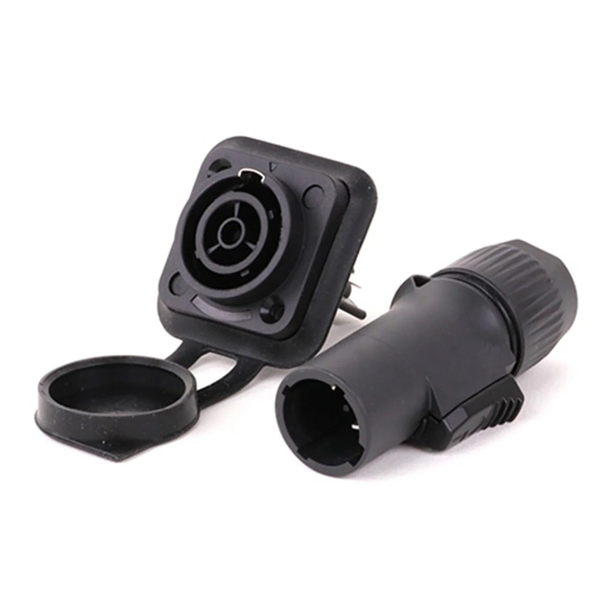 2pcs 3Pins Waterproof IP65 True Locking Powercon Male Plug Jack Power Female Sockets Chassis Wire Connectors