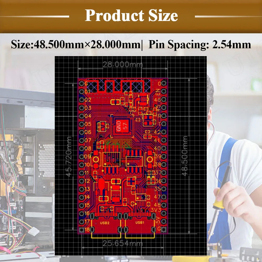 New ESP32-S3 N16R8 Development Board for Arduino 8MB PSRAM 16MB FLASH with WS2812 LED CH340 Type-C ESP32 S3 BT 2.4G Wifi Module