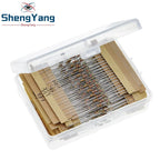 TZT 1/8W 5% 640pcs 64 Values 1R - 10MR 0.125W Carbon Film Resistors Assorted Kit Set