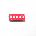10PCS Slide Type Switch Module 1 2 3 4 5 6 7 8 9 10 12 Bit 2.54mm Position Way DIP Red Pitch Toggle Switch Red Snap Switch
