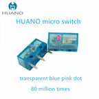 10Pcs HUANO Micro Switch Red Yellow Pink White Blue Green dot Blue Shell Pink Dot 80 million Mouse maintenance button switches