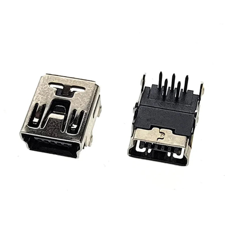 10Pieces 9Types Mini USB Connector B Type USB 2.0 Jack 5pin SMT DIP PCB Board Sink 1.7 USB Socket Female Jack 2.0