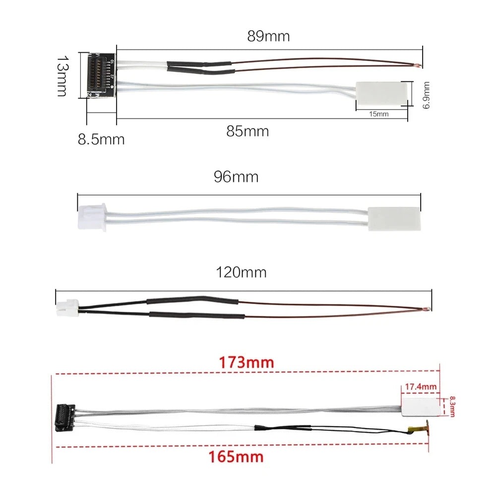 For Bambu Lab X1/X1C P1P/P1S A1 mini Thermistor & Ceramic Heating Plate For 3D Printer Hotend Heater Cartridge 24V 48W NTC 100K