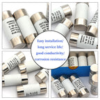 Stlxy 5/10/20Pcs 22*58mm(RO17) Fast blow Ceramic Fuse 500V RO17-40A 50A 63A 80A 100A 125A RT18 RT14 Base