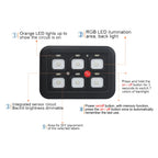 12V LED 6 Gang Switch Panel 600W-1200W Circuit Control Relay System Box Slim Touch Control Panel for Boat Jeep UTV Caravan
