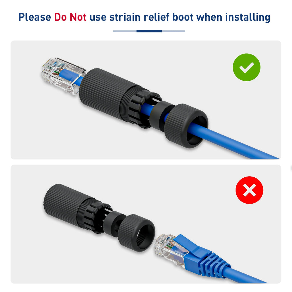 ZoeRax RJ45 Waterproof Coupler IP68 CAT6/CAT5E/CAT5 Female to Female Outdoor Waterproof Rainproof Wire Cable Coupling Connector