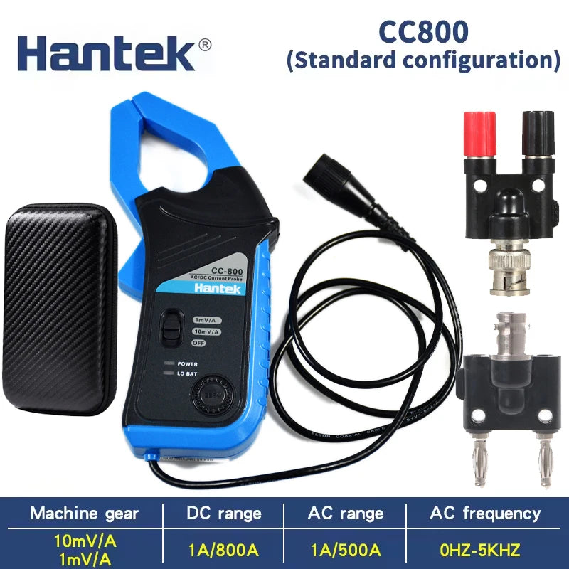 Hantek CC65 CC650 CC800 AC/DC Current Clamp Meter Transducer for Digital Multimeter Oscilloscope Probe with BNC Type Connector